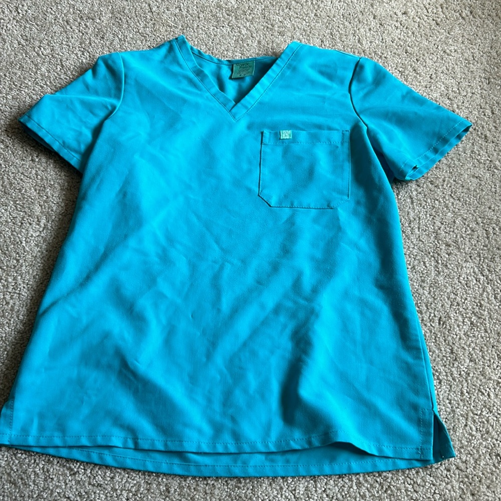 Garde Malade Teal Scrub Top